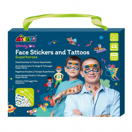 AVENIR Face Stciker and Tattoos Superheroes