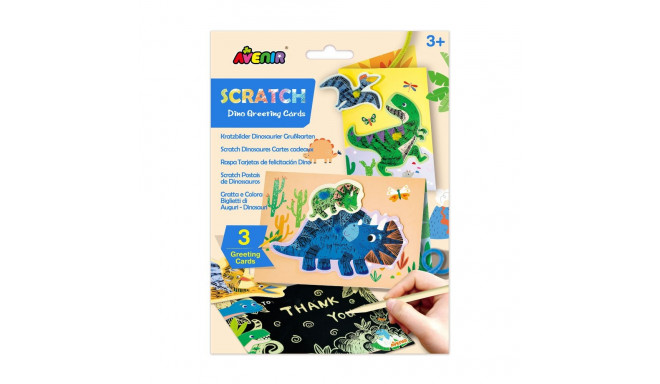 AVENIR Scratch Greeting Card Dinos