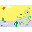 AVENIR Scratch Greeting Card Dinos