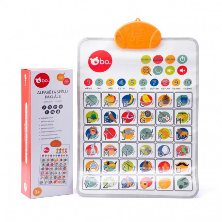 bo. Educational toy - Alphabet playmat (Latvian lang.)