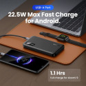 Ugreen PB311 10000mAh USB + USB-C, 20W PD (czarny)