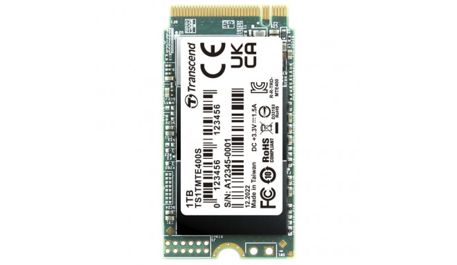 Transcend SSD MTE400S 1TB NVMe PCIe Gen3x4 3D