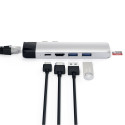 Satechi Type-C Pro jaotur 4K HDMI Ethernetiga hõbedane