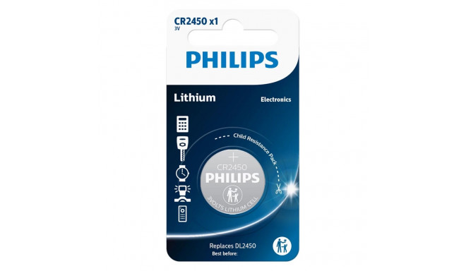 Philips Lithium 3.0V Knopfzelle CR 2450