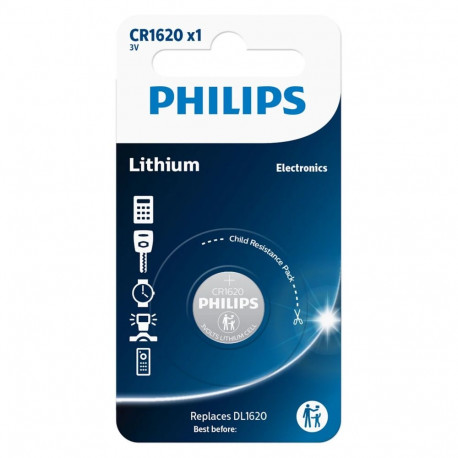 Philips Lithium 3.0V Button Cell CR1620