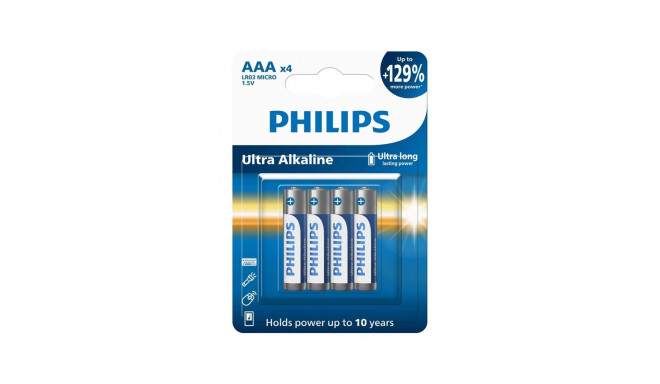 1x4 Philips ultra alkaline AAA patarei