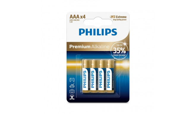 1x4 Philips Premium leelispatarei AAA
