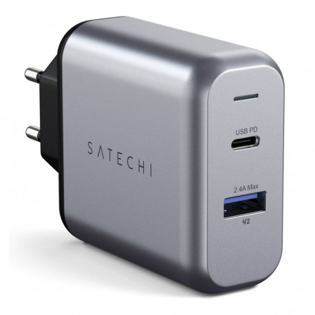 Satechi 30W Dual Port Wall Charger space gray