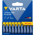 1x10 Varta Longlife Power Micro AAA LR03 patareid