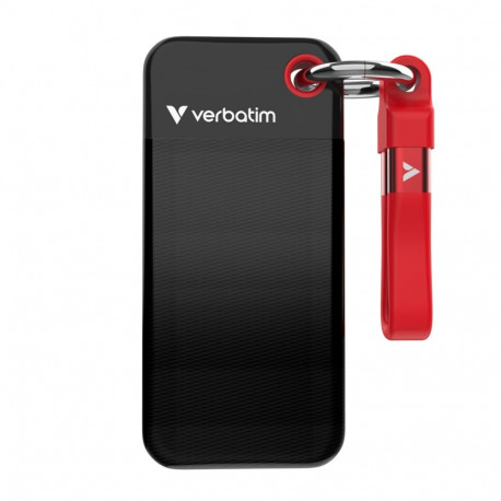 Verbatim Pocket SSD USB 3.2 2TB must/punane 32196