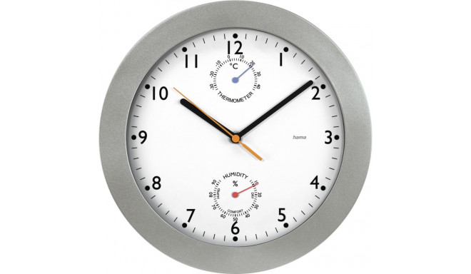 4ama DCF-seinal kell PG-300 30cm termo/hügromeeter hõbedane 186344