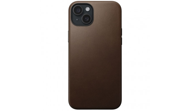 Nomad Modern Leather Case iPhone 15 Plus pruun