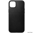 Nomad Modern Leather must nahast ümbris iPhone 14 Plus jaoks