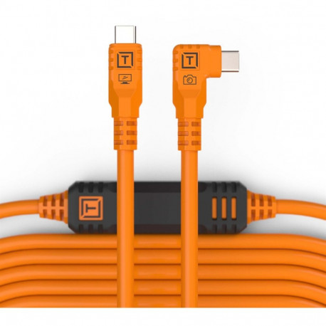 Tether Tools TetherPro USB-C auf USB-C right angle orange 9.4m