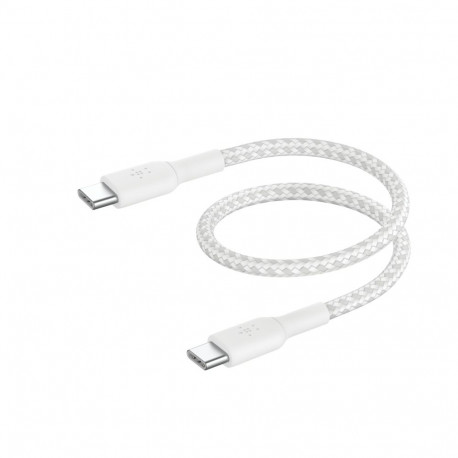 Belkin BOOST CHARGE braided Cab. USB-C/USB-C 15cm wh.CAB004BT0MWM