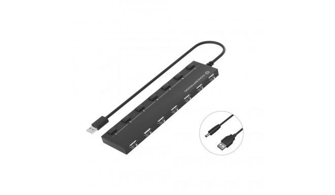 Conceptronic HUBBIES08B 7-Port-USB-2.0-Hub