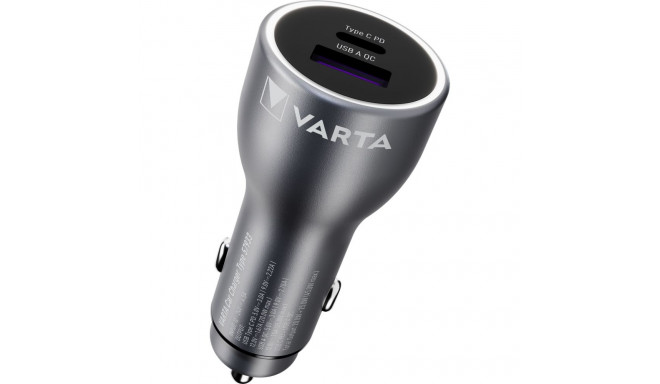 Varta Car Charger 45 Watt Output 1xUSB A / 1xUSB-C PD 57933101111