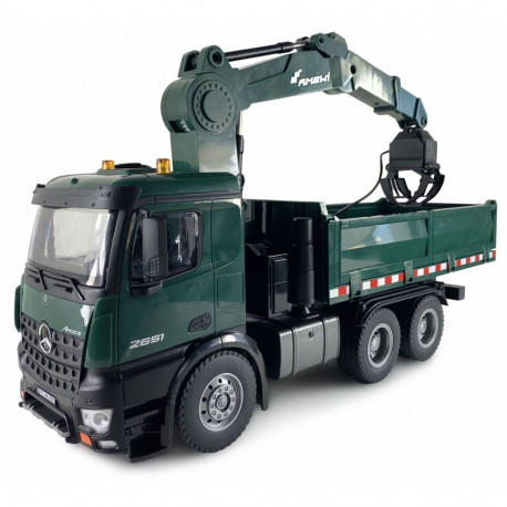 Amewi Mercedes-Benz Arocs licentsitud kraanaauto kallur RTR roheline