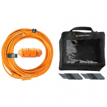 Tether Tools USB-C-USB-C-kaabel system 9.40m parempoolne, oranž