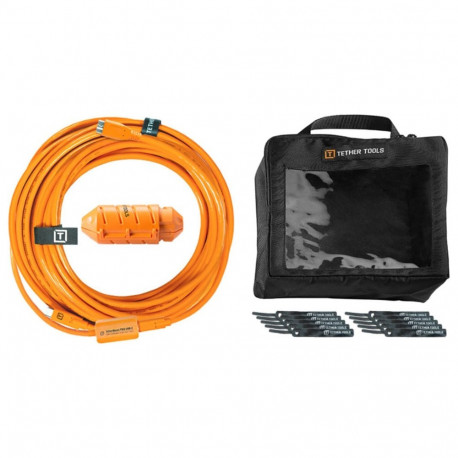 Tether Tools USB-C to Micro-B kaabel-süsteem 9,40m oranž