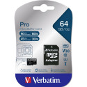 Verbatim microSDXC Pro 64GB Class 10 UHS-I koos adapteriga
