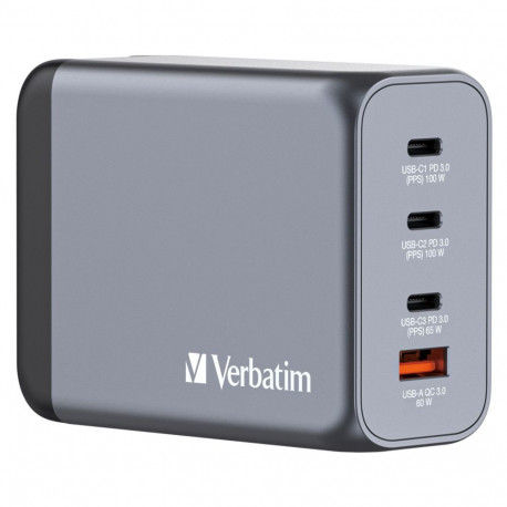 Verbatim GNC-200 GaN Charg. 200W 3xUSB-C PD, 1xUSB-A QC 3.0 32204