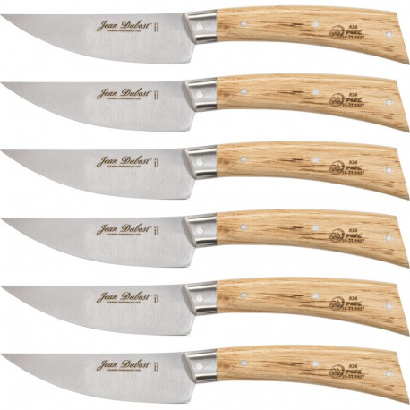 Laguiole Jean Dubost steikinugade komplekt 6 tk, tammepuit