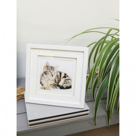 Deknudt S65KK1 valge 13x13 puidust topelt passepartout