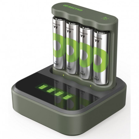 GP ReCyko B441 4-kordne LCD-mudel dokkimisjaam + 4x AA NiMh 2100mAh