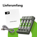 GP ReCyko B441 4-Port USB-Model Charger incl.4xAAA NiMh 850mAh