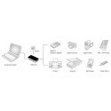 DIGITUS USB 3.0 Jagaja 4-porti must/hõbedane DA-70231