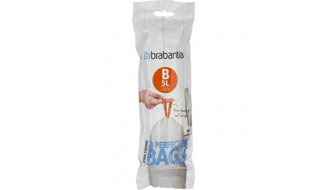 Brabantia PerfectFit Bin Liner Type B, 5 L, 20 Bags
