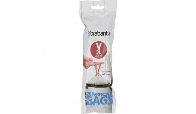 Brabantia PerfectFit Bin Liner Type V, 3 L, 20 Bags