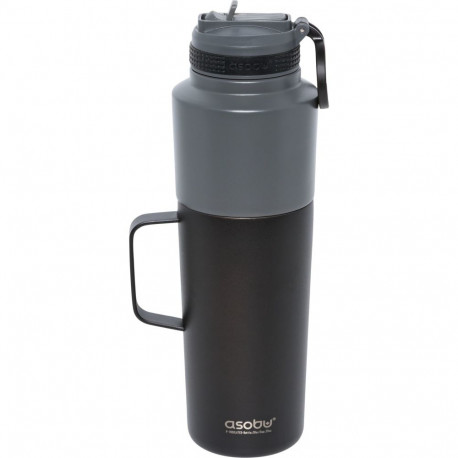 Asobu Twin Pack pudel kruusiga must, 0,9 l + 0,6 l