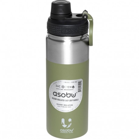 Asobu Alpine Flask Bottle Green, 0.53 L