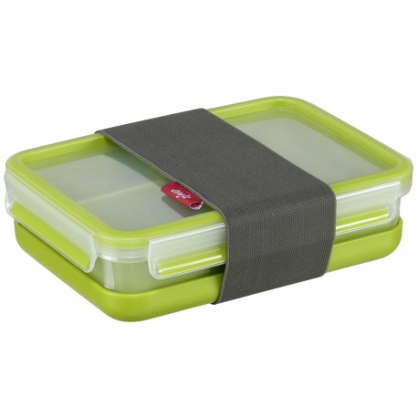 Emsa Clip&Go Lunchbox 518098 1,2l läbipaistev/roheline