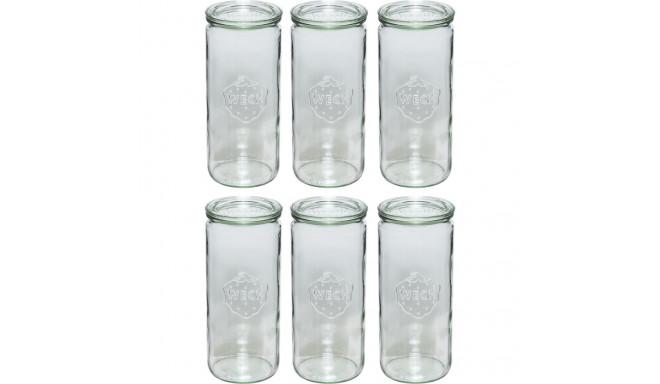 WECK Cylindrical Jar 1040ml Set of 6