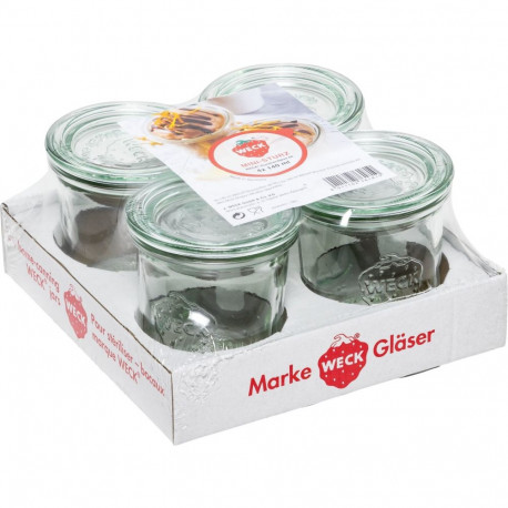 WECK Mini Mold Jar 140ml Set of 4