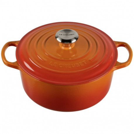 Le Creuset Signature ümmargune pajaroog 24 cm vulkaaniline