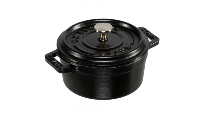 Staub Mini Cocotte 10cm ümmargune must, malm