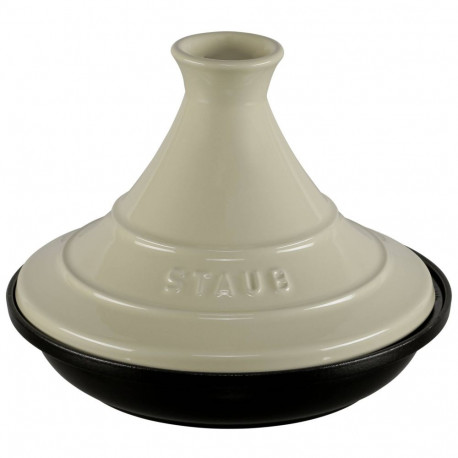 Staub 20cm ümmargune kreemikas malmist tažiin