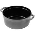 Staub Ümmargune Kokott, 24cm malmist, grafiithall