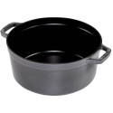 Staub ümmargune cocotte, 26cm malm, grafiithall