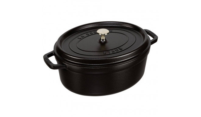 Staub ovaalne cocotte, 31cm malm, must