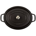 Staub ovaalne cocotte, 31cm malm, must