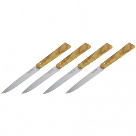 Opinel 4-osaline lauanoanoade komplekt Bon Appetit South oliivipuu nr 125