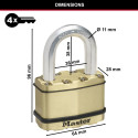 Master Lock tabalukk valmistatud lamineeritud terasest (64 mm) M15BEURDLF