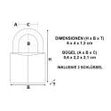 Master Lock Wide Solid Brass Padlock          22mm 140EURD