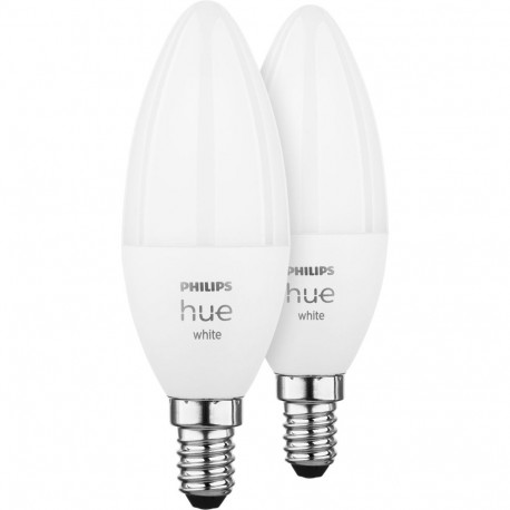 Philips Hue LED lamp E14 2-pakk 5,5W 470lm valge