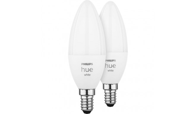 Philips Hue LED Lamp E14 2-Pack Set 5,5W 470lm White
